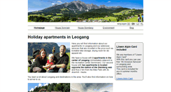 Desktop Screenshot of leogang-ferienwohnung.at